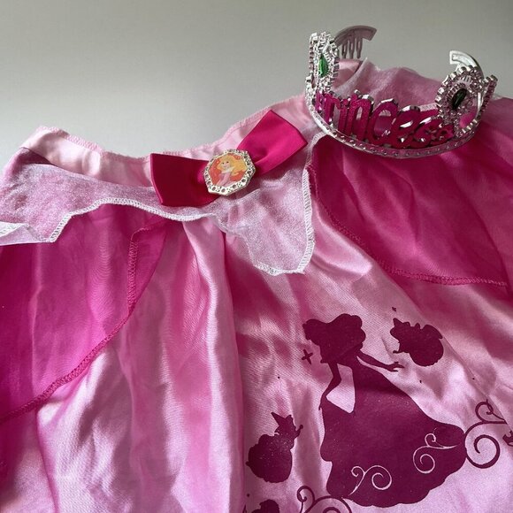 DISNEY SLEEPING BEAUTY AURORA COSTUME PRINCESS TIARA COSLAY EUC - Picture 3 of 14